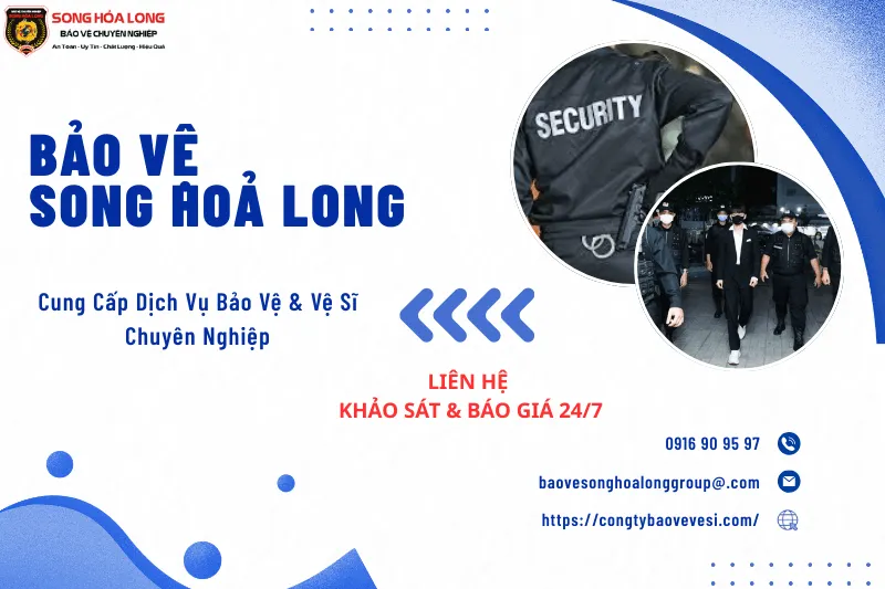 Đội ngũ vệ sĩ cá nhân chuyên nghiệp của Song Hỏa Long Group tháp tùng khách hàng