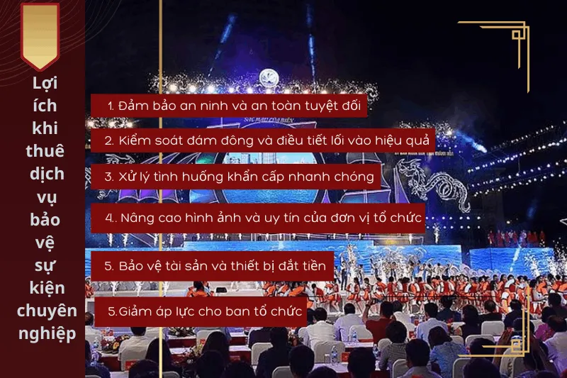 loi-ich-thue-bao-ve-su-kien-chuyen-nghiep-song-hoa-long-group Nhân viên bảo vệ Song Hỏa Long Group đảm bảo an ninh và hỗ trợ khách mời tại sự kiện chuyên nghiệp.