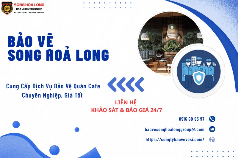 Dịch vụ thuê bảo vệ quán cafe chuyên nghiệp, hỗ trợ dắt xe và chào đón khách hàng.