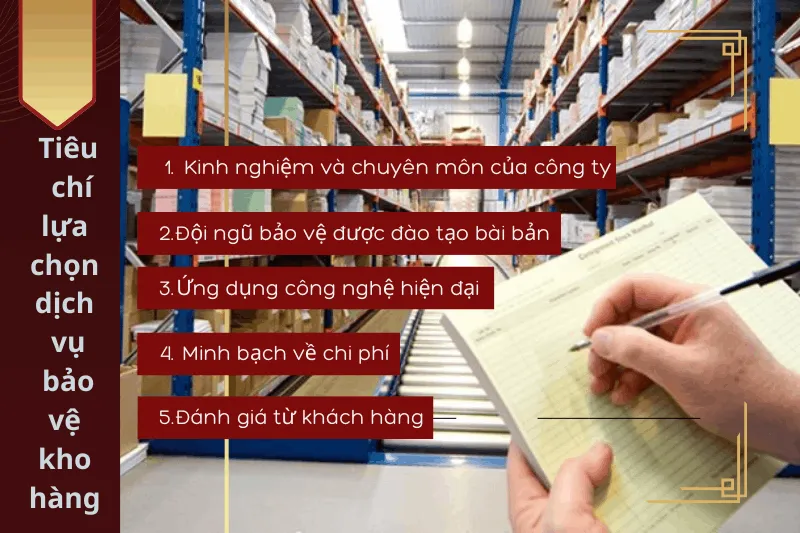 Tiêu Chí Lựa Chọn Công Ty Bảo Vệ Kho hàng Chuyên Nghiệp