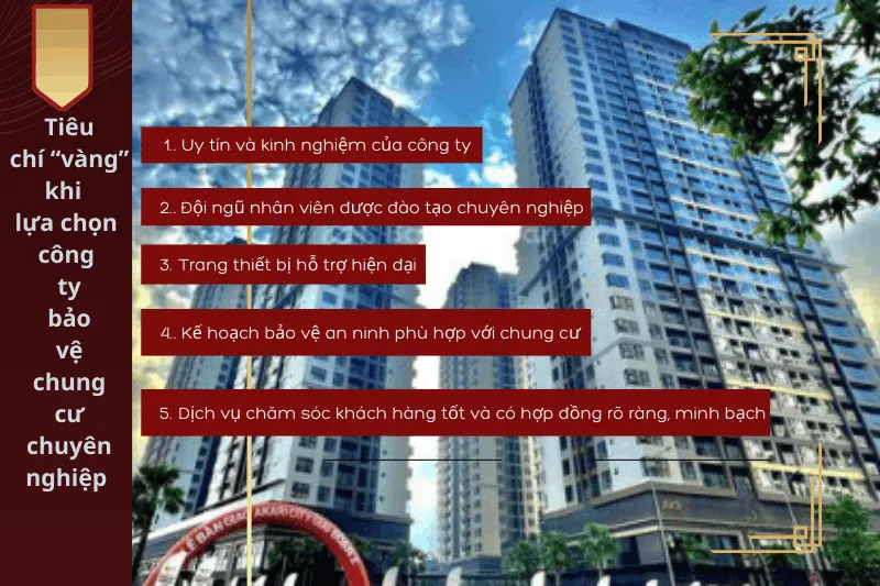 tieu-chi-lua-chon-don-vi-bao-ve-chung-cu Các tiêu chí quan trọng khi lựa chọn đơn vị bảo vệ chung cư chuyên nghiệp như chứng chỉ hành nghề và kỹ năng xử lý tình huống.