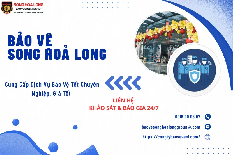 Dịch vụ thuê bảo vệ ngày Tết uy tín giúp bảo vệ tài sản an toàn tuyệt đối suốt kỳ nghỉ lễ.