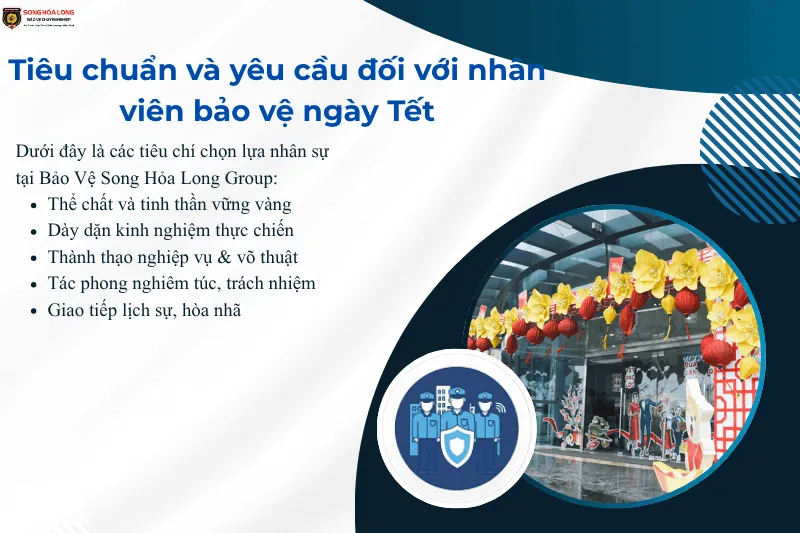 Đội ngũ bảo vệ Song Hỏa Long Group đảm bảo các yêu cầu nghiêm ngặt về an ninh trong dịp Tết