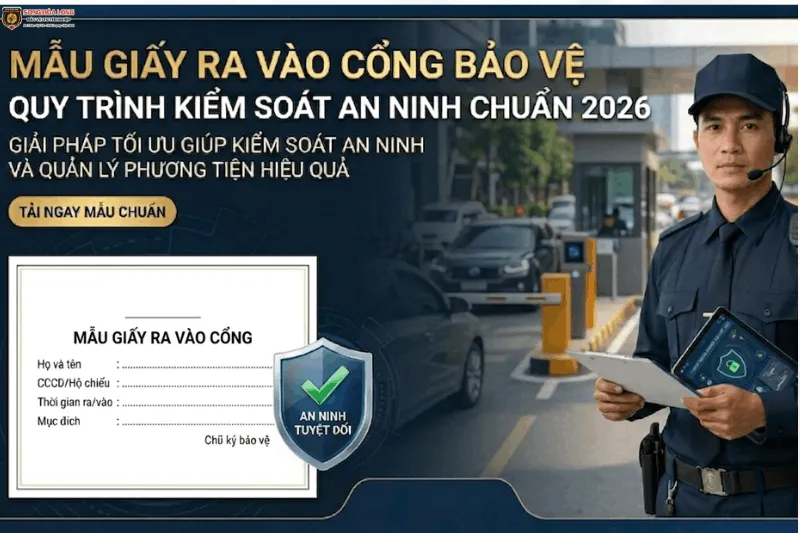 Mẫu giấy ra vào cổng bảo vệ và quy trình kiểm soát an ninh doanh nghiệp