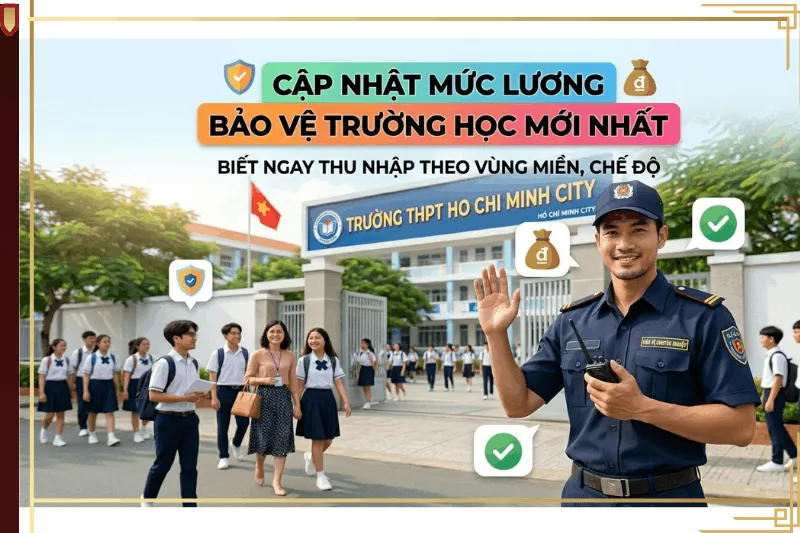Bảng mức lương bảo vệ trường học mới nhất hiện nay theo ca làm việc