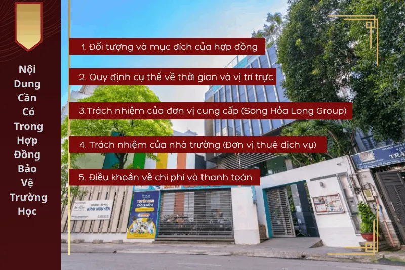 Các điều khoản quan trọng trong mẫu hợp đồng thuê bảo vệ trường học