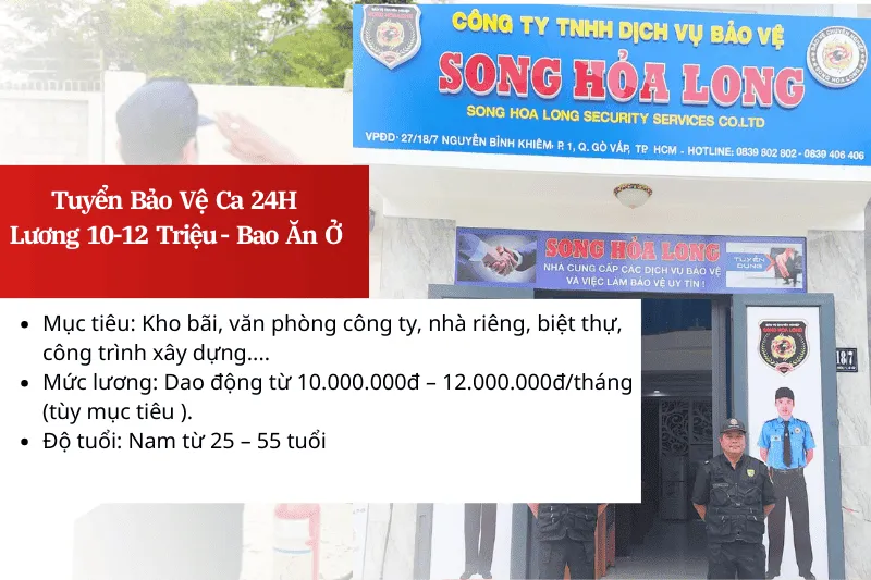 Liên hệ ứng tuyển bảo vệ ca 24/24 ngay hôm nay!