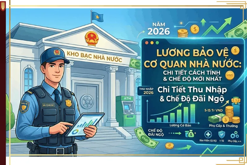 Cách tính lương bảo vệ cơ quan nhà nước và các chế độ đãi ngộ mới nhất.