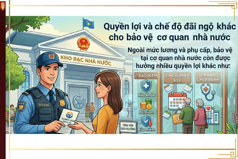 quyền lợi và chế độ đãi ngộ khác cho nhân viên bảo vệ cơ quan nhà nước tại Việt Nam.