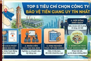 Bảng thông tin 5 tiêu chí cốt lõi để lựa chọn công ty dịch vụ bảo vệ uy tín chuyên nghiệp tại Tiền Giang