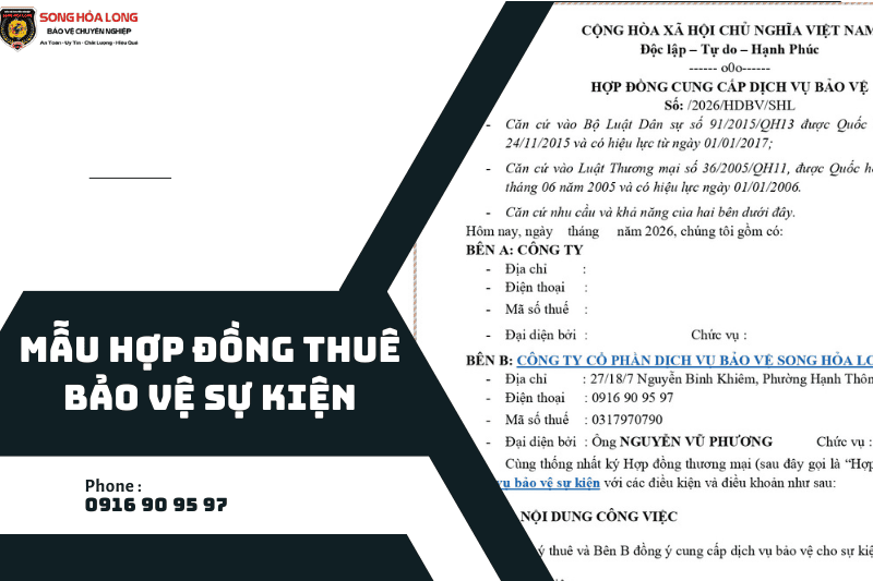 Mẫu Hợp Đồng Thuê Bảo Vệ Sự Kiện Chuẩn 2026 - Tải Miễn Phí