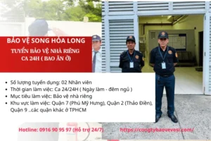 Tuyển Bảo Vệ Nhà Riêng Tại TPHCM (Ăn Ở Tại Chỗ) – Lương 10-12 Triệu