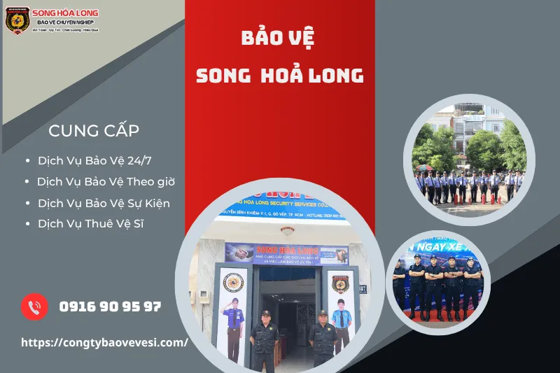 Các mô hình dịch vụ bảo vệ phổ biến tại TPHCM như bảo vệ giữ xe, bảo vệ tòa nhà, bảo vệ sự kiện chuyên nghiệp của Song Hỏa Long Group.