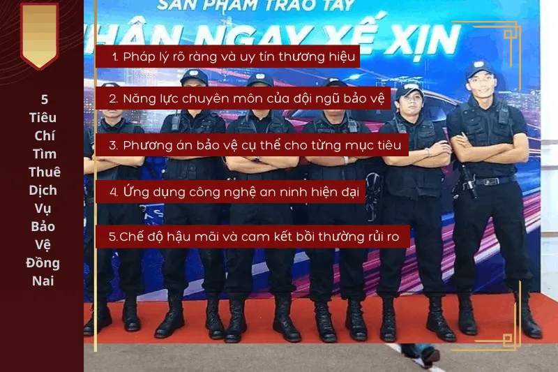 Đội ngũ nhân viên dịch vụ bảo vệ Đồng Nai chuyên nghiệp