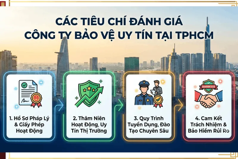 4 tiêu chí đánh giá công ty bảo vệ uy tín tại TPHCM