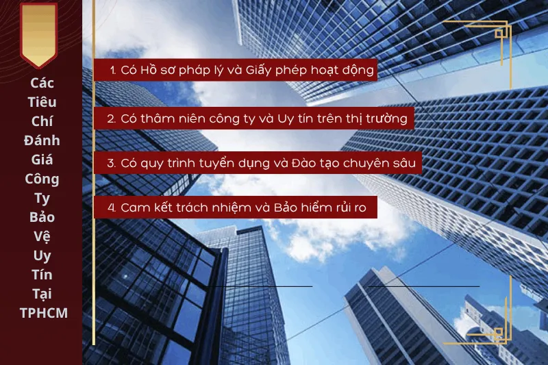 Các tiêu chí quan trọng để đánh giá công ty bảo vệ uy tín tại TPHCM.