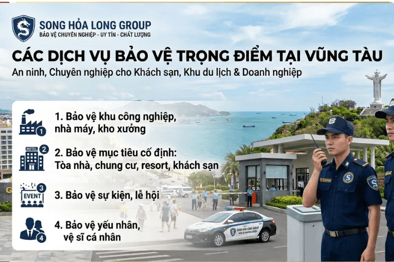 Các dịch vụ phổ biến của các công ty bảo vệ Vũng Tàu hiện nay
