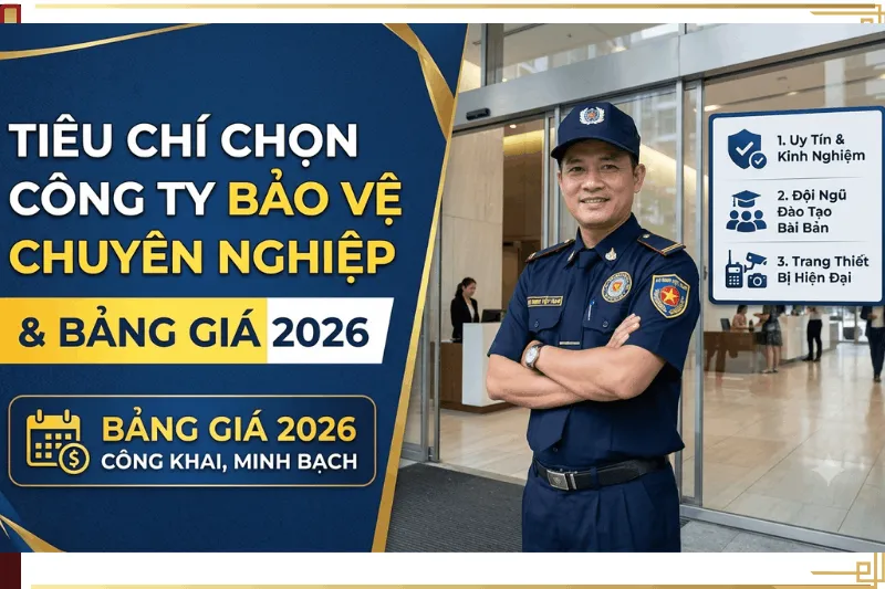 Tiêu chí chọn công ty bảo vệ chuyên nghiệp và bảng giá 2026