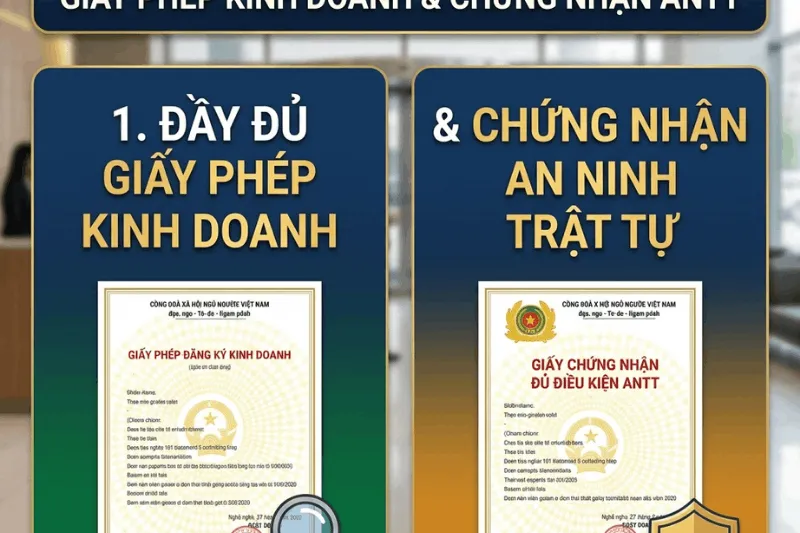 Giấy phép kinh doanh dịch vụ bảo vệ và giấy chứng nhận đủ điều kiện an ninh trật tự do Bộ Công an cấp